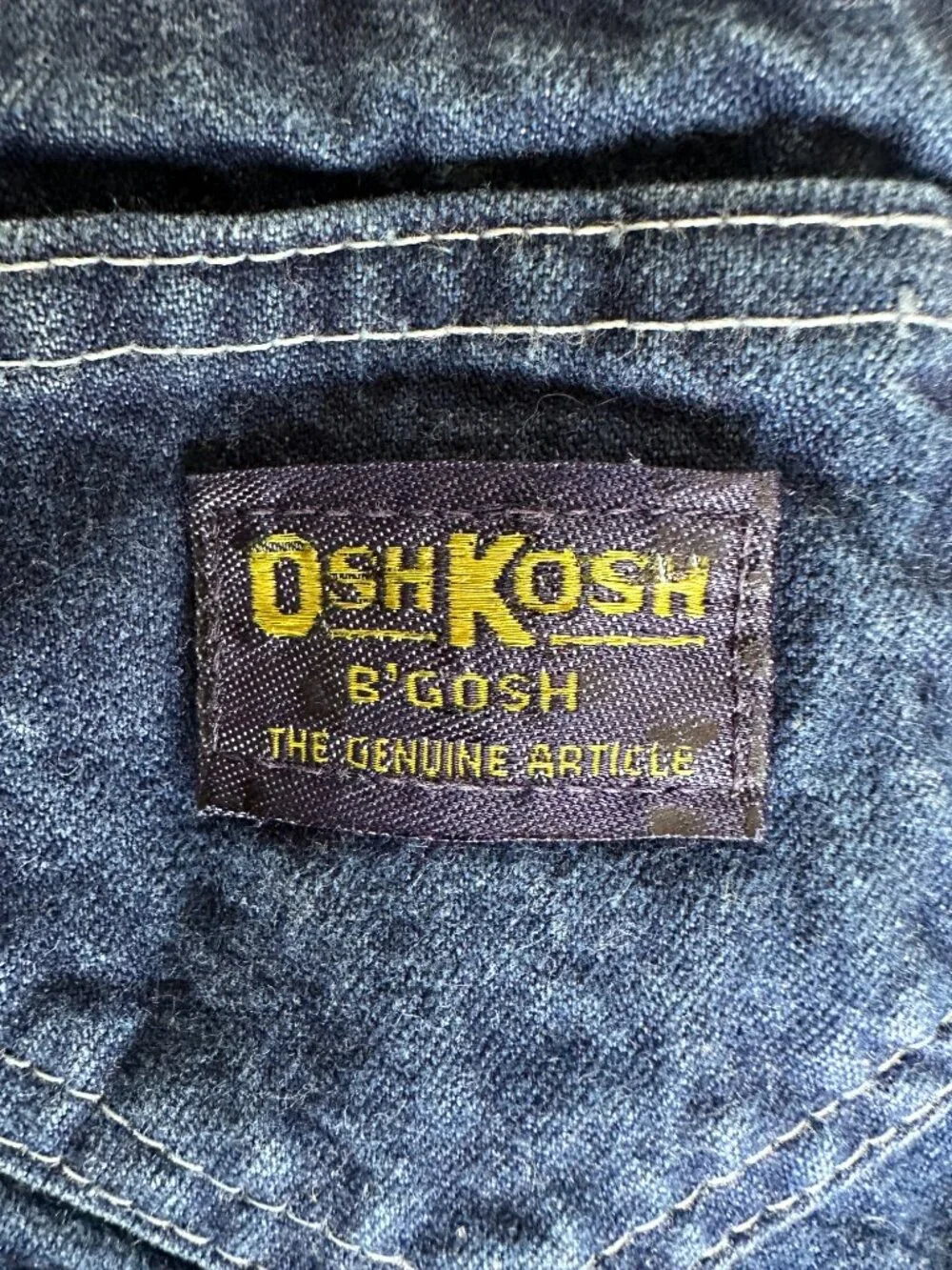 Osh Kosh B’Gosh Baby Girls Blue Denim Overall Dress Jean Sz 6 100% Cotton USA
